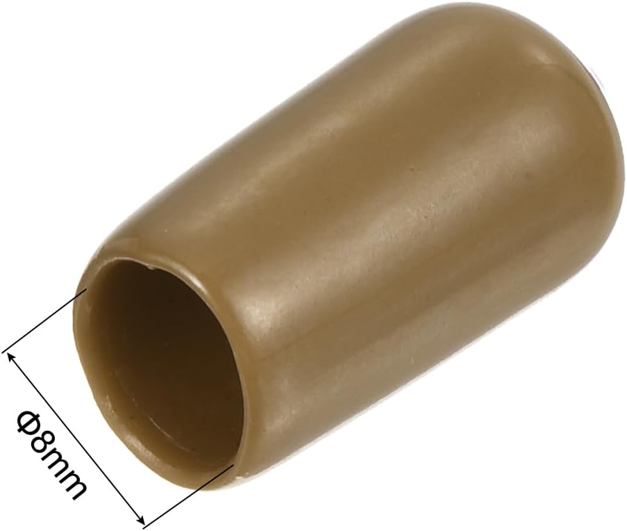 uxcell 20pcs Rubber End Caps 8mm(5/16") ID Vinyl PVC Round Tube Bolt Cap Cover Screw Thread