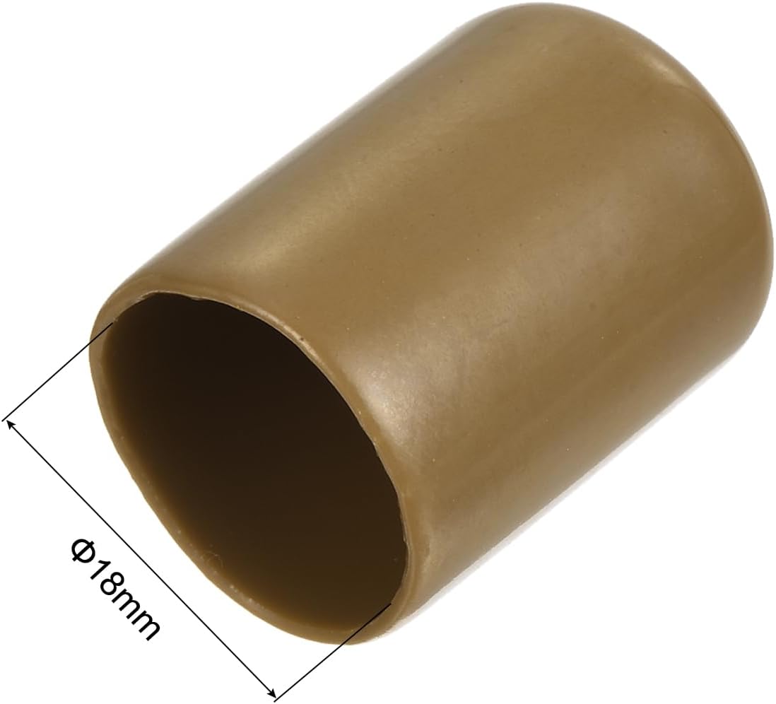 uxcell 20pcs Rubber End Caps 18mm ID Vinyl PVC Round Tube Bolt Cap Cover Screw Thread Protectors