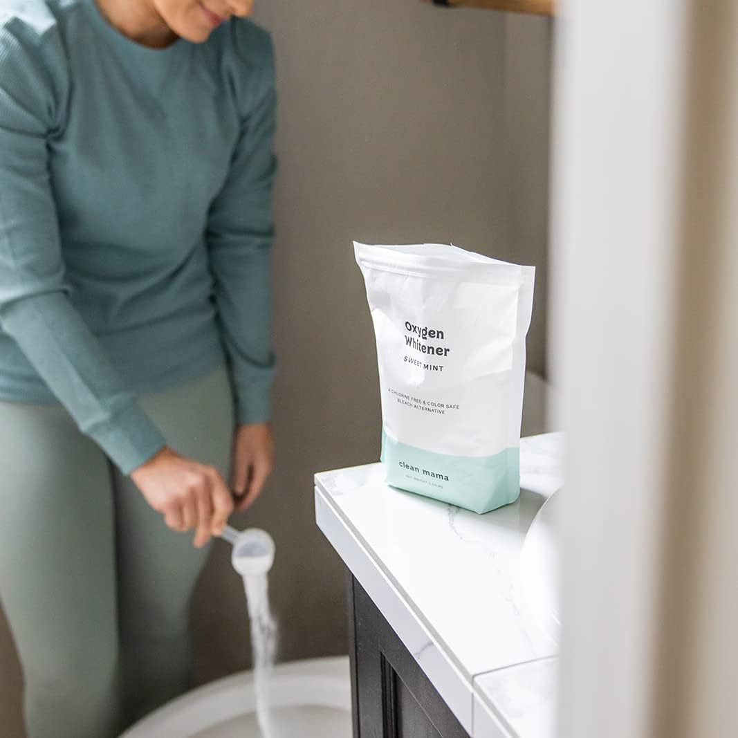 Clean Mama Natural Oxygen Whitener and Stain Remover - Color-Safe Natural Bleach Alternative