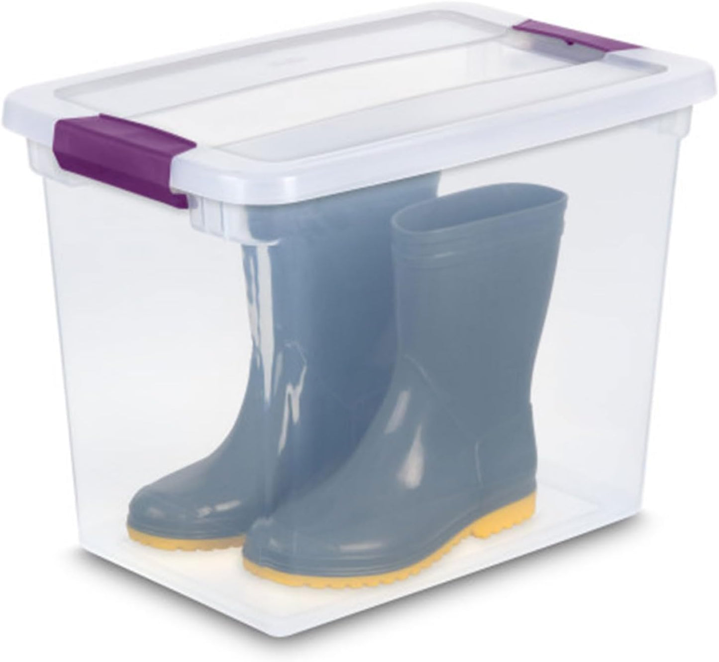 Sterilite 24-Pack 27 Quart ClearView Latch Box, Stackable Organizer Bins with Latching Lids - Clear