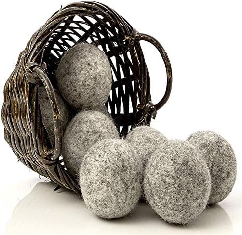 NATURAL THINGS Alpaca Wool Dryer Balls, Fabric Softener Balls, Anti Static, Reduce Energy Cost &
