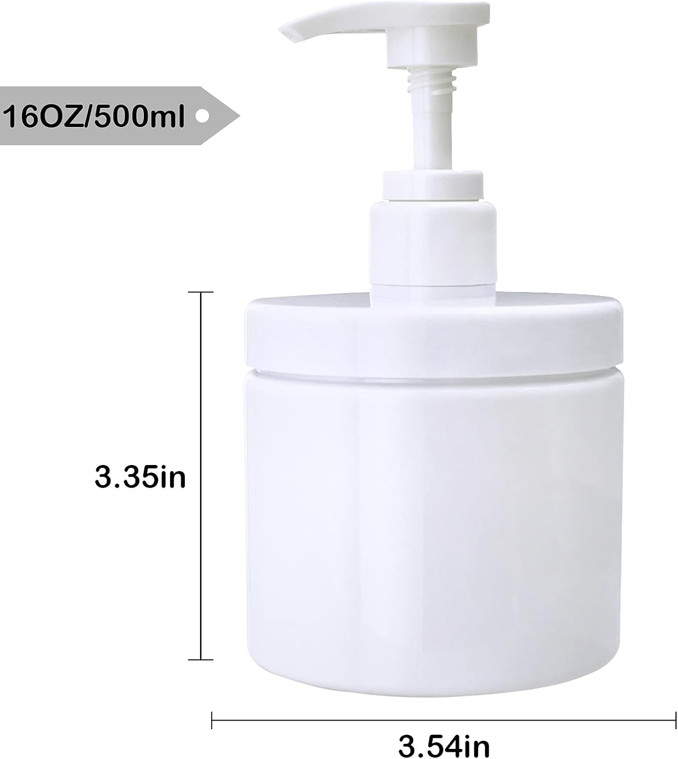 Cosywell Pump Bottle Dispenser Plastic Pump Bottles Refillable Bottles Wide Mouth Jar Style Empty