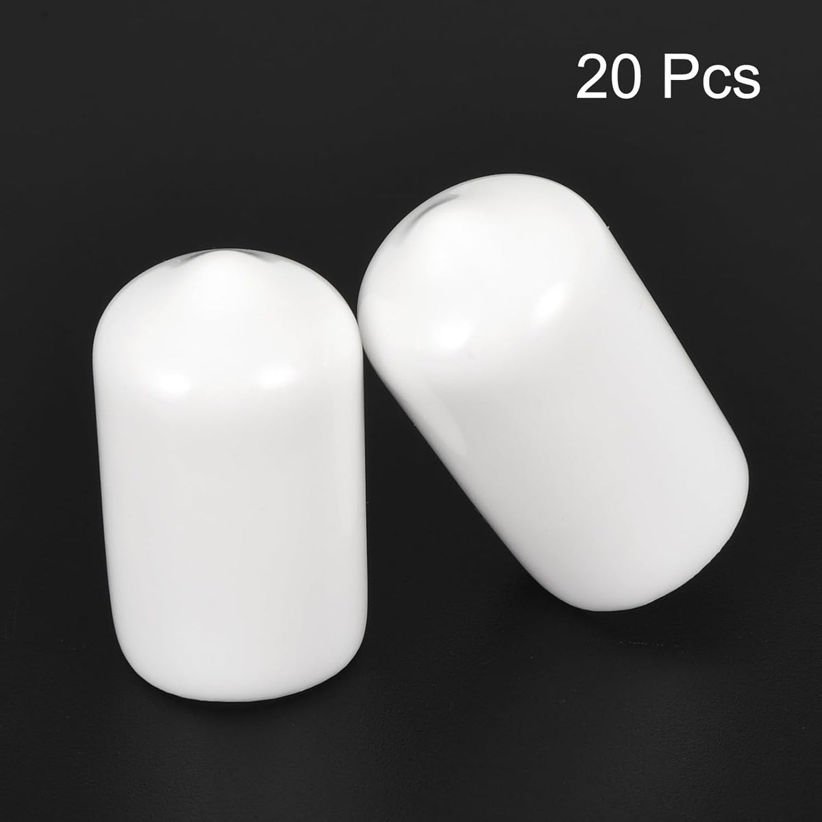 uxcell 20pcs Rubber End Caps 12mm(1/2 inch) ID Vinyl Round End Cap Cover Screw Thread Protectors