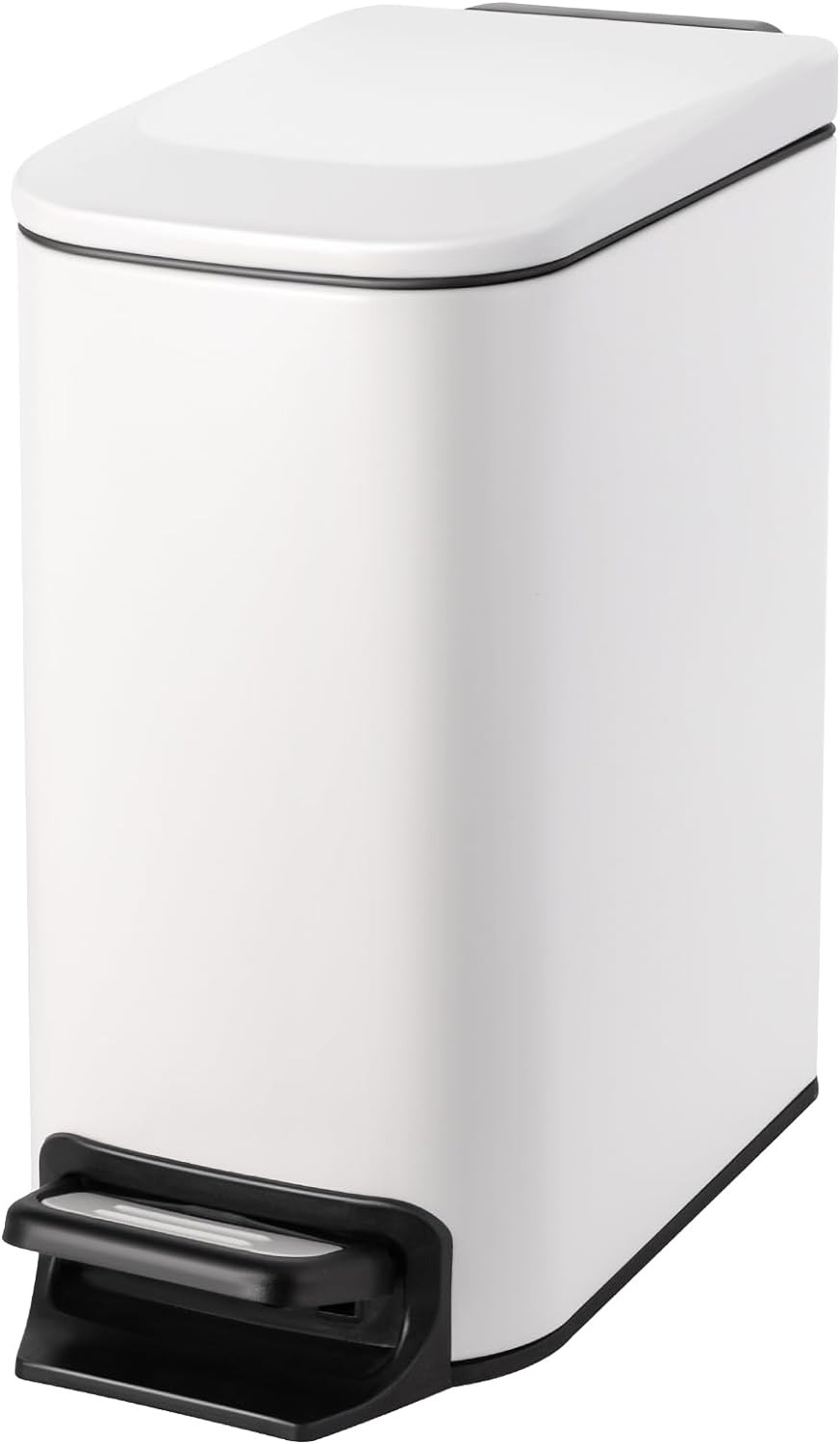 Cesun Small Bathroom Trash Can with Lid Soft Close, Step Pedal, 6 Liter / 1.6 Gallon Stainless