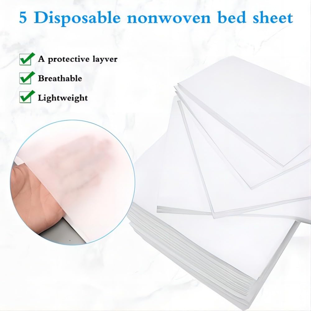 100Pcs Disposable Massage Table Sheets 31.5" x 71" Non-Woven Fabric Bed Covers for Ultimate Hygiene