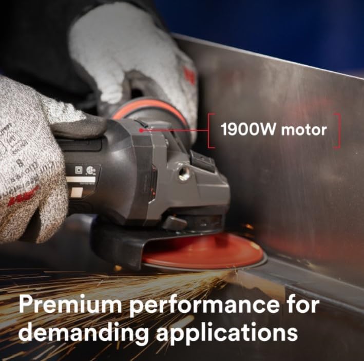 3M Electric Angle Grinder, 11129, VS, 4.5-5 in Paddle Switch, 13-Amp, 120V, for Cutting, Grinding