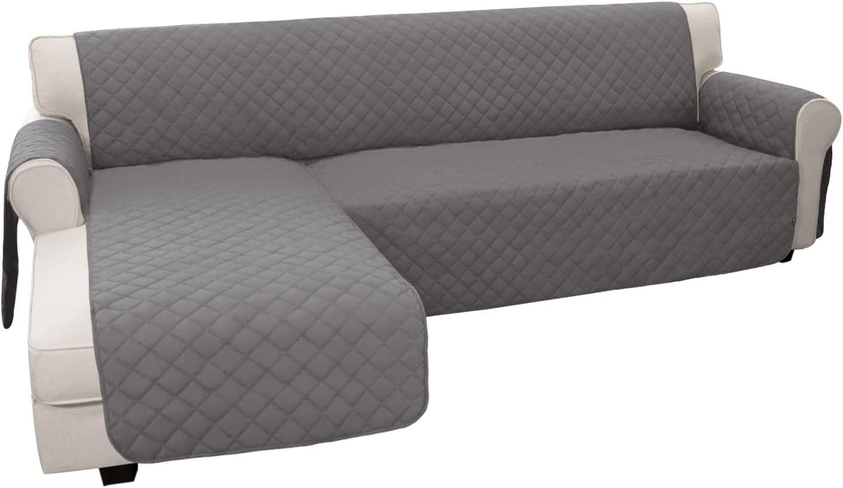 Easy-Going L Shape Sectional Couch Cover - Chaise Slip Cover Reversible Sofa Protector for Pets &