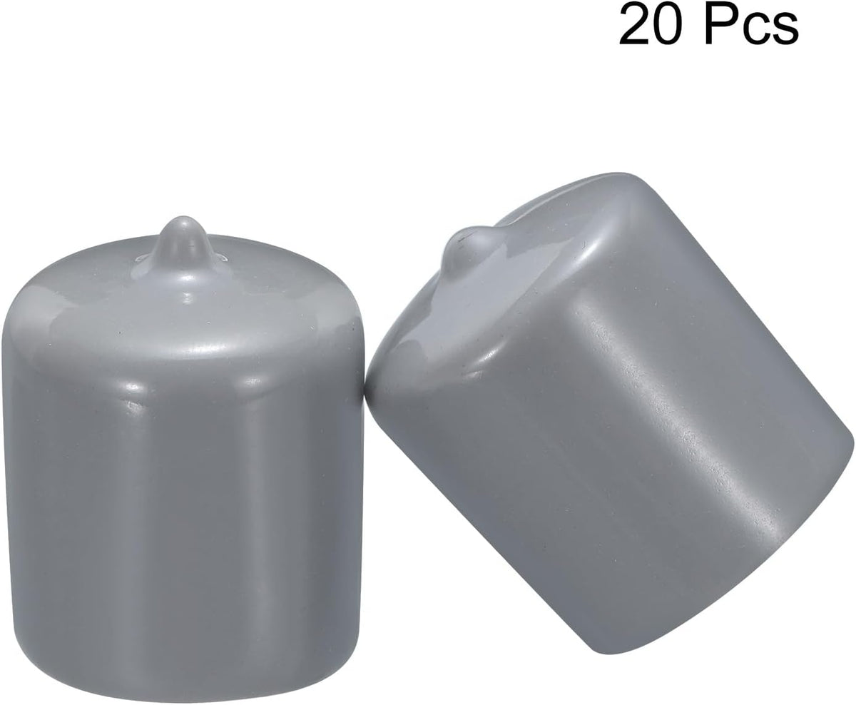 uxcell 20pcs Rubber End Caps 25mm(1") ID Vinyl PVC Round Tube Bolt Cap Cover Screw Thread