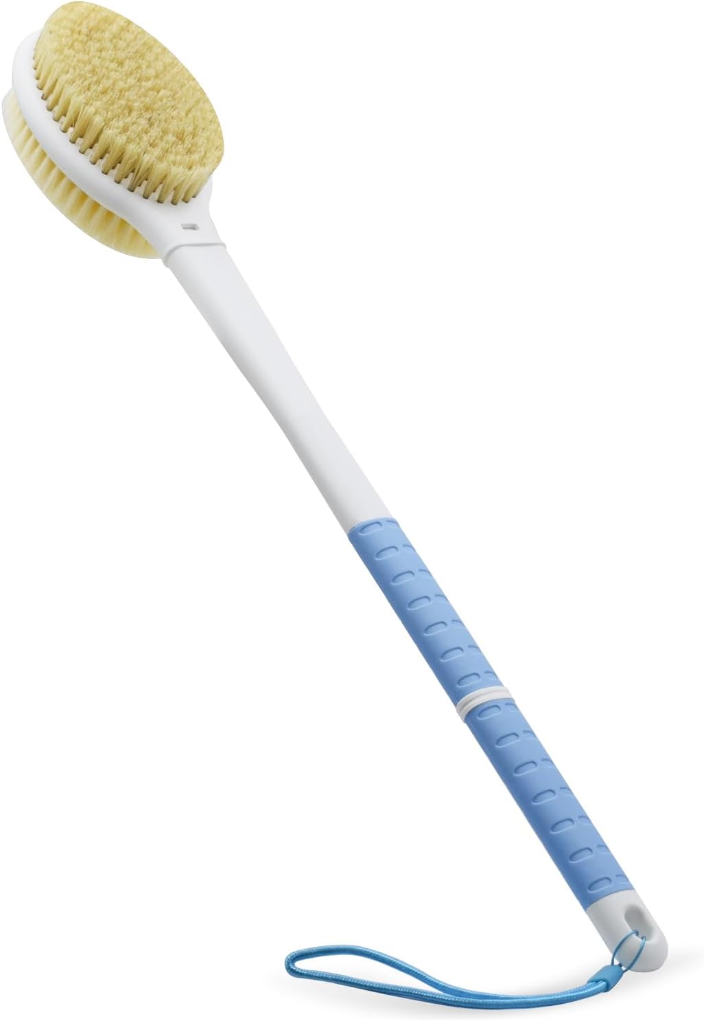 Shower Brush with Soft and Stiff Bristles,18.5" Long Handle Dual-Sided Back Scrubber Bath Brush