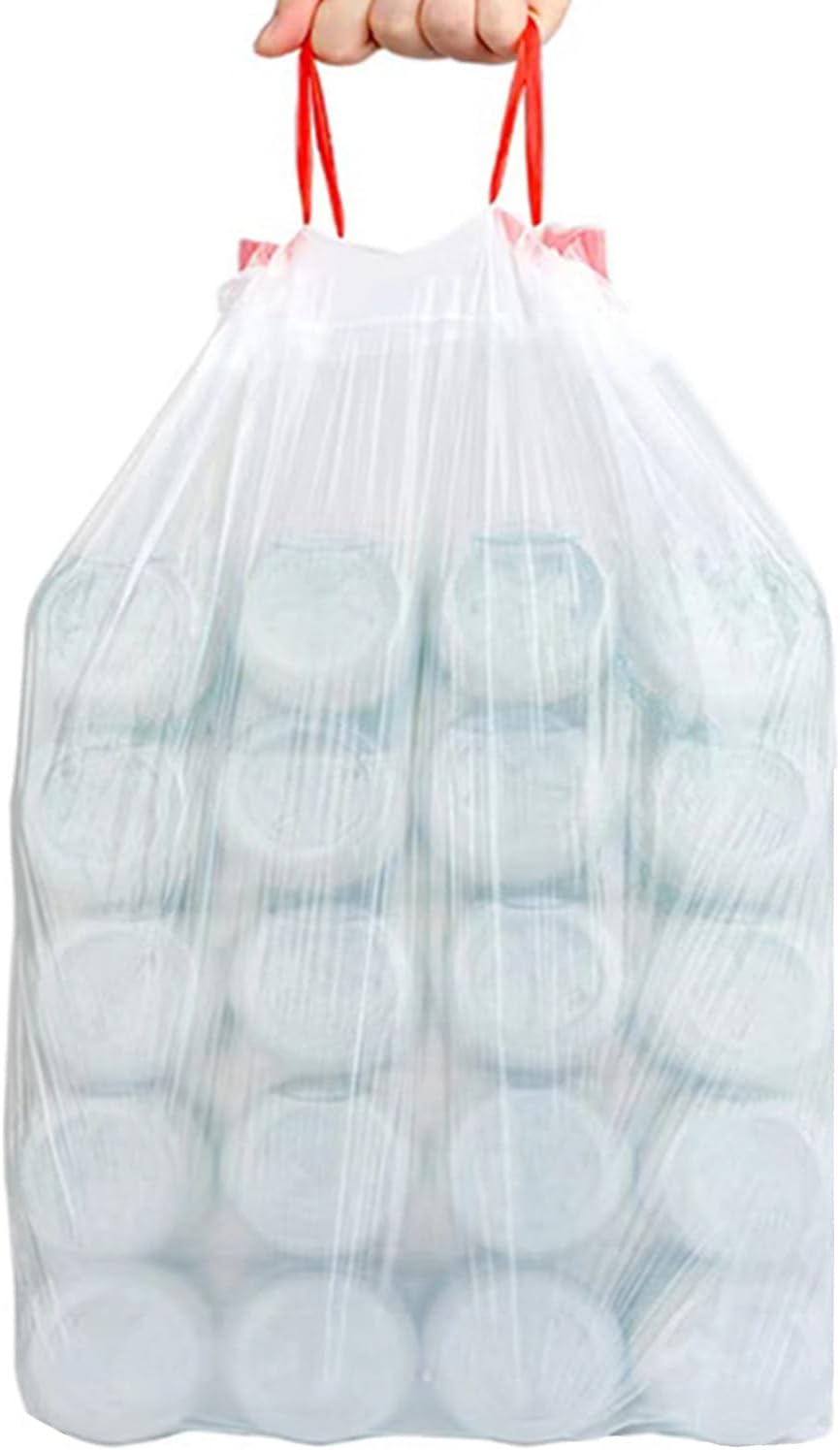 Trash Bags 17-18 Gallon Drawstring Garbage 26x33 inches Heavy Duty Plastic Garbage Bags for