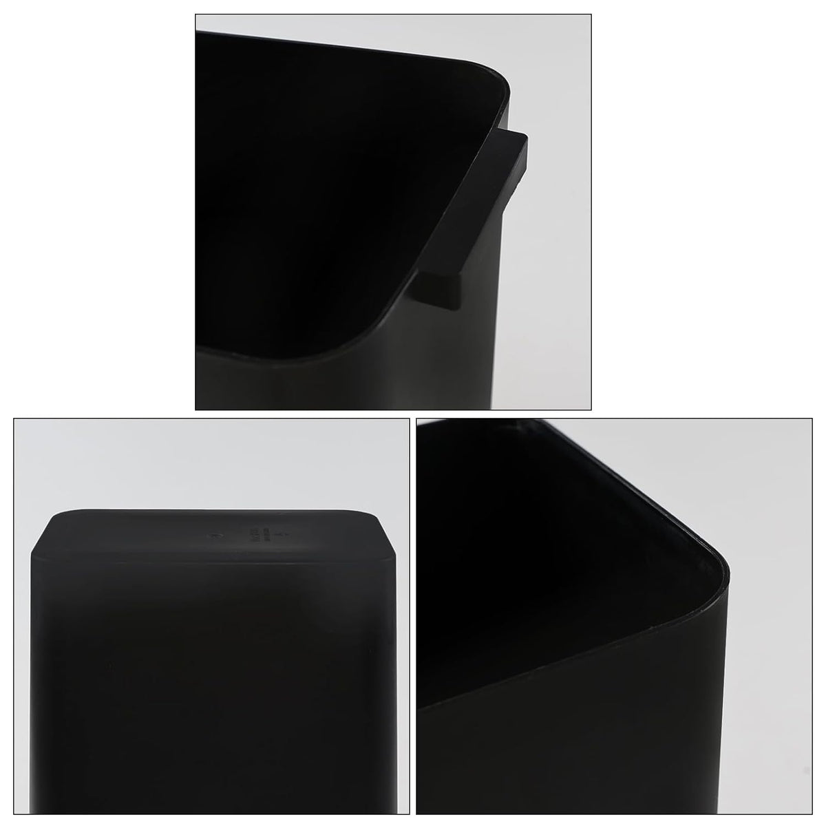 Zopnny 3 Pack 4.5 Gallon Plastic Waste Container, Trash Can Wastebasket, Black Garbage Container
