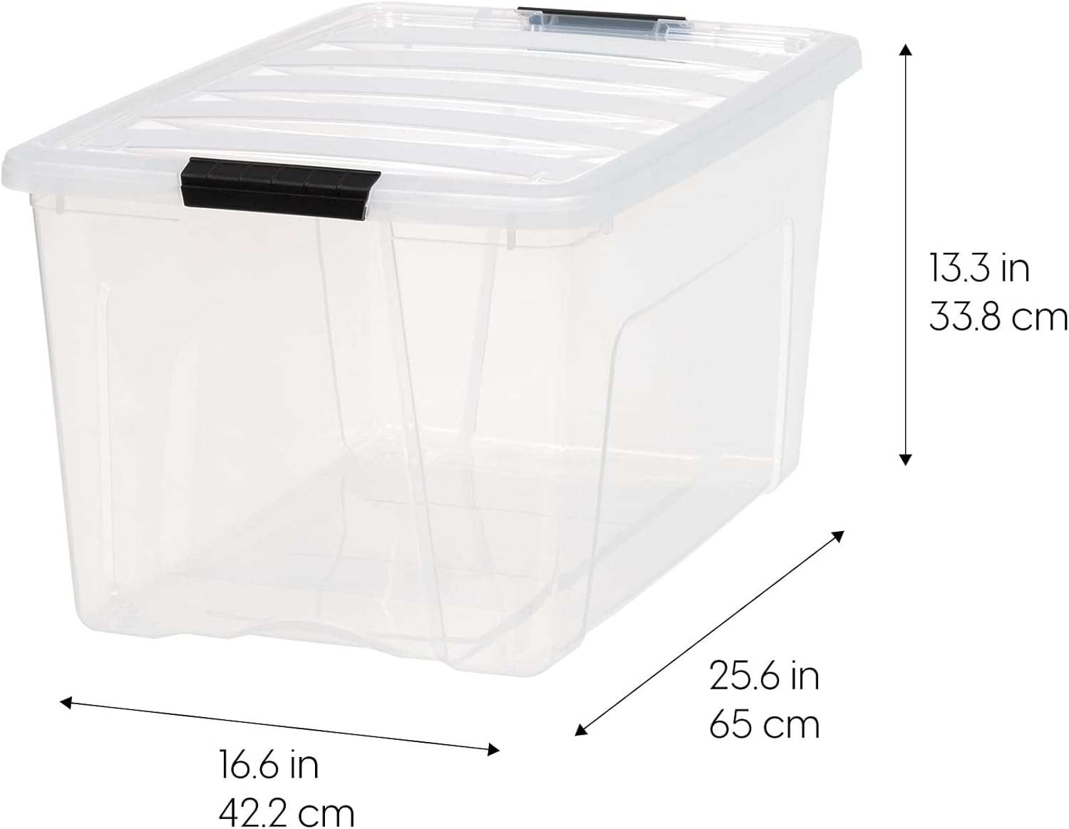 IRIS USA 2-Pack Storage Bins with Lids, 72 Quart, Made in USA Stackable See-Through Organizing