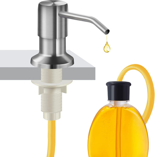 Soap Dispenser for Kitchen Sink and Extension Tube Kit, Stainless Steel SoapDispenser with 47