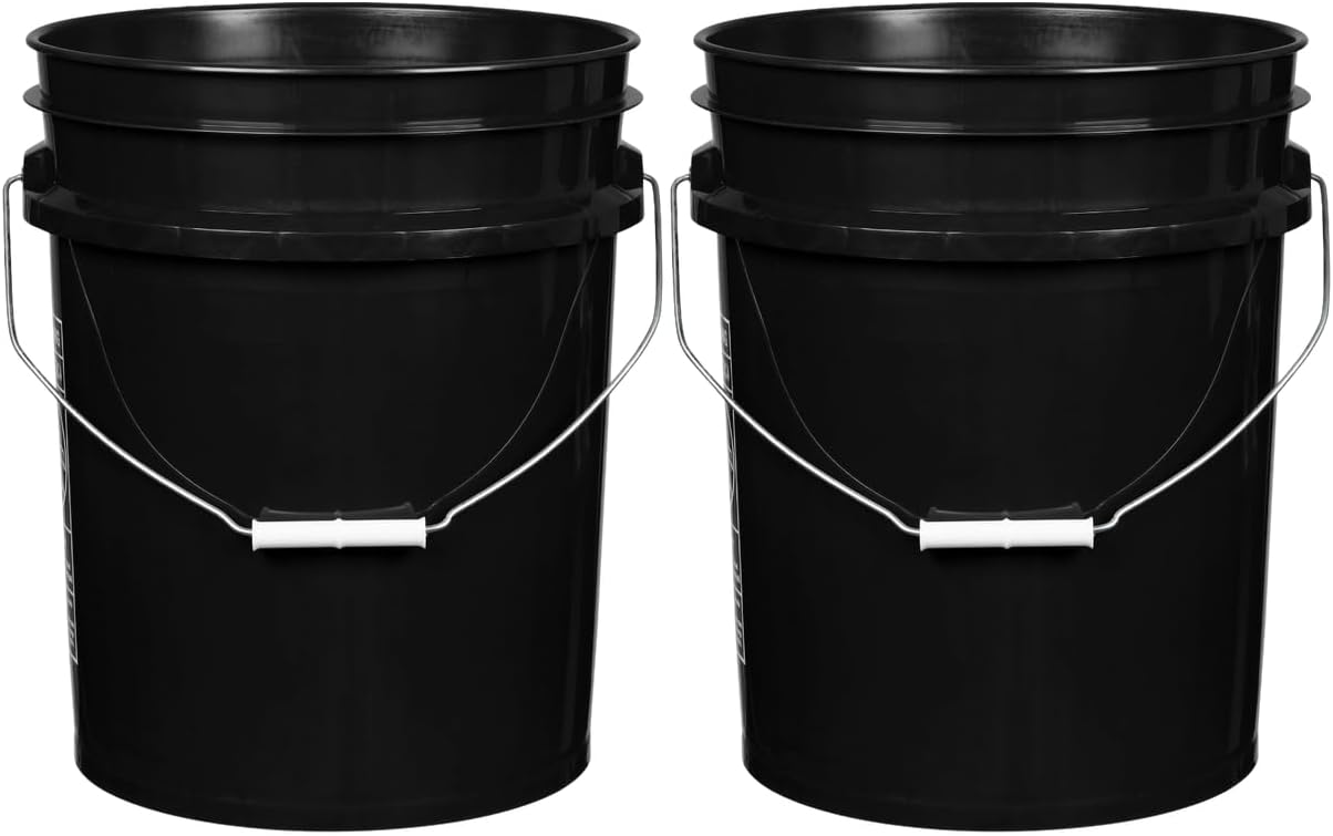 House Naturals 5 Gallon Premium HPDE Plastic Bucket - Made in USA Food Grade Storage Container, BPA