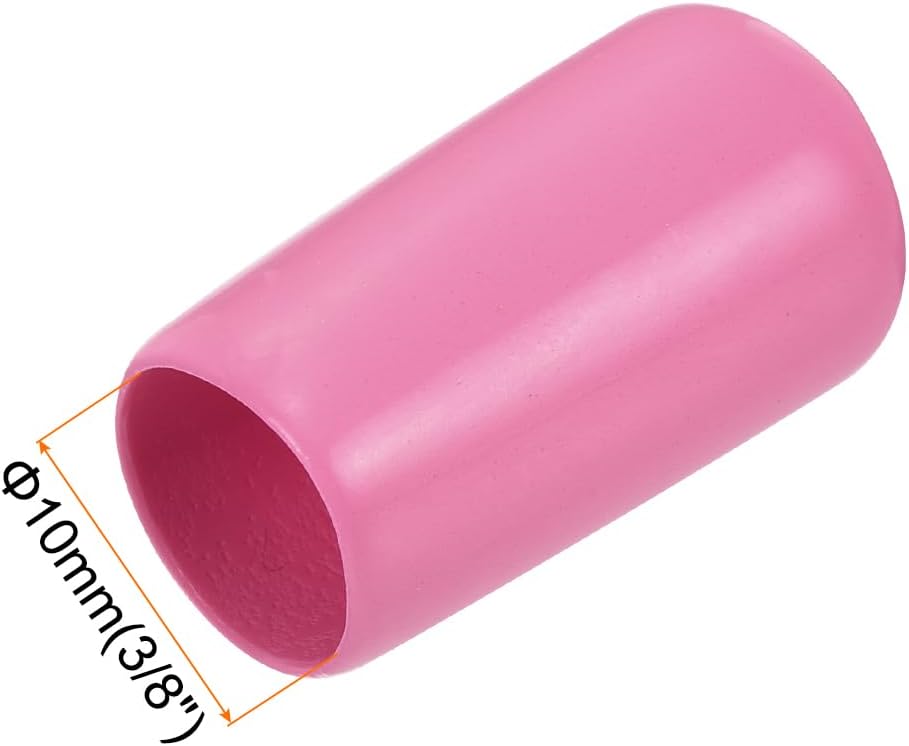 uxcell 20pcs Rubber End Caps 10mm(3/8 inch) ID Vinyl PVC Round Tube Bolt Cap Cover Screw Thread
