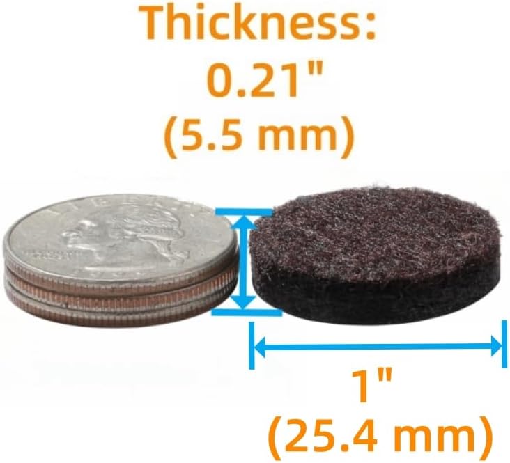 Furnigear Felt Furniture Pads for Hardwood Floors - Self Adhesive Chair Felt Pad, Floor Protector