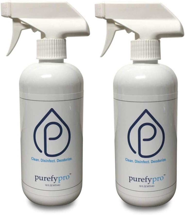 Purefypro Disinfectant Spray (500ml, 2pk) Purefypro Disinfectant Spray (1.7oz, 6 Pack) - No Rinse.