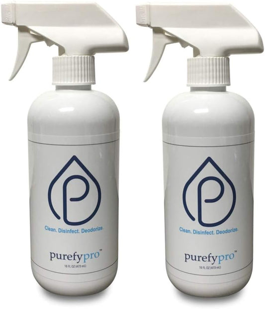 Purefypro Disinfectant Spray (500ml, 2pk) Purefypro Disinfectant Spray (1.7oz, 6 Pack) - No Rinse.