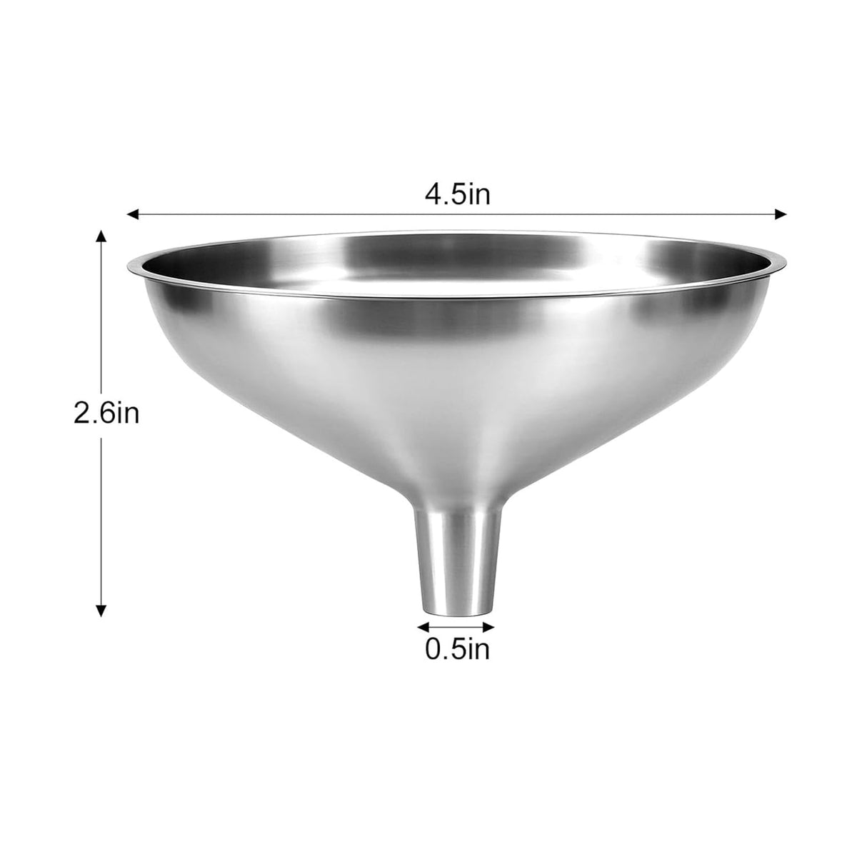 Kitchen Funnel, Stainless Steel funnels for Kitchen use Filling Bottles, one-Piece Funnel is