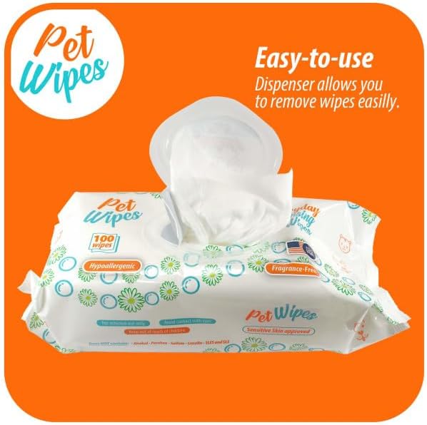 Txakur pet Wipes for Dogs and Cats Hypoallergenic Natural Products for Cleansing from Nose to Tail