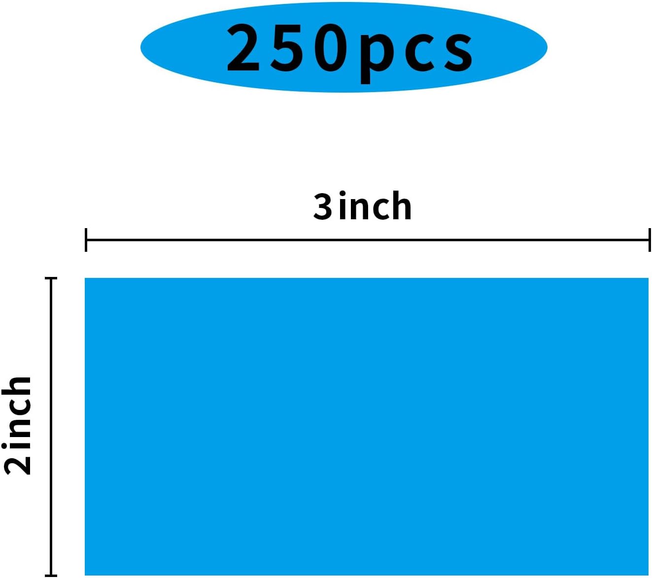 STARLIBOO Colored Labels Stickers 3 x 2 Inch, Removable Rectangle Moving Labels Stickers, 250Pcs