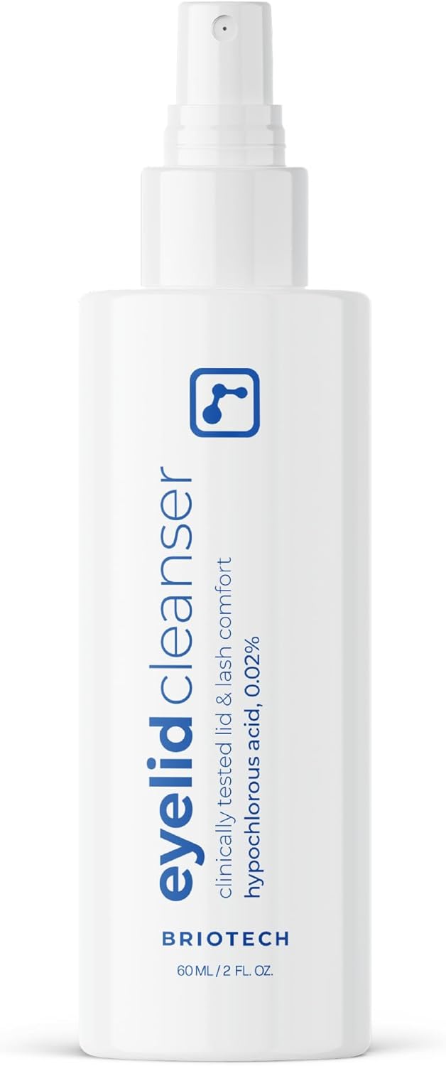 BRIOTECH Eyelid Cleanser, Hypochlorous Acid Spray, Lid & Eyelash Cleanser, Soothe Sensitivities