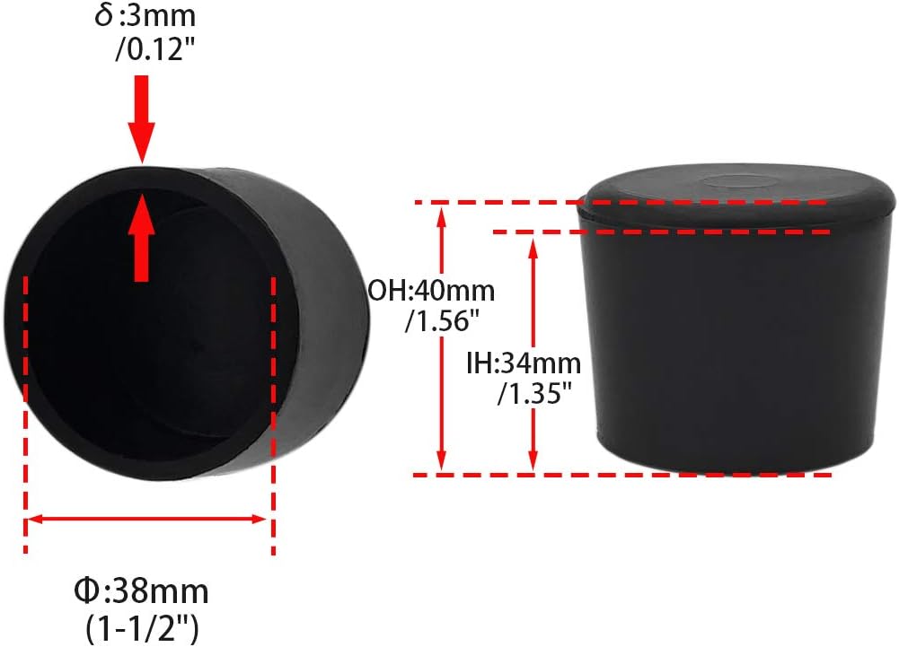 Flyshop Furniture Table Covers Non-Slip Heavy Duty Rubber Leg Tips Chair Leg Caps Floor Protectors
