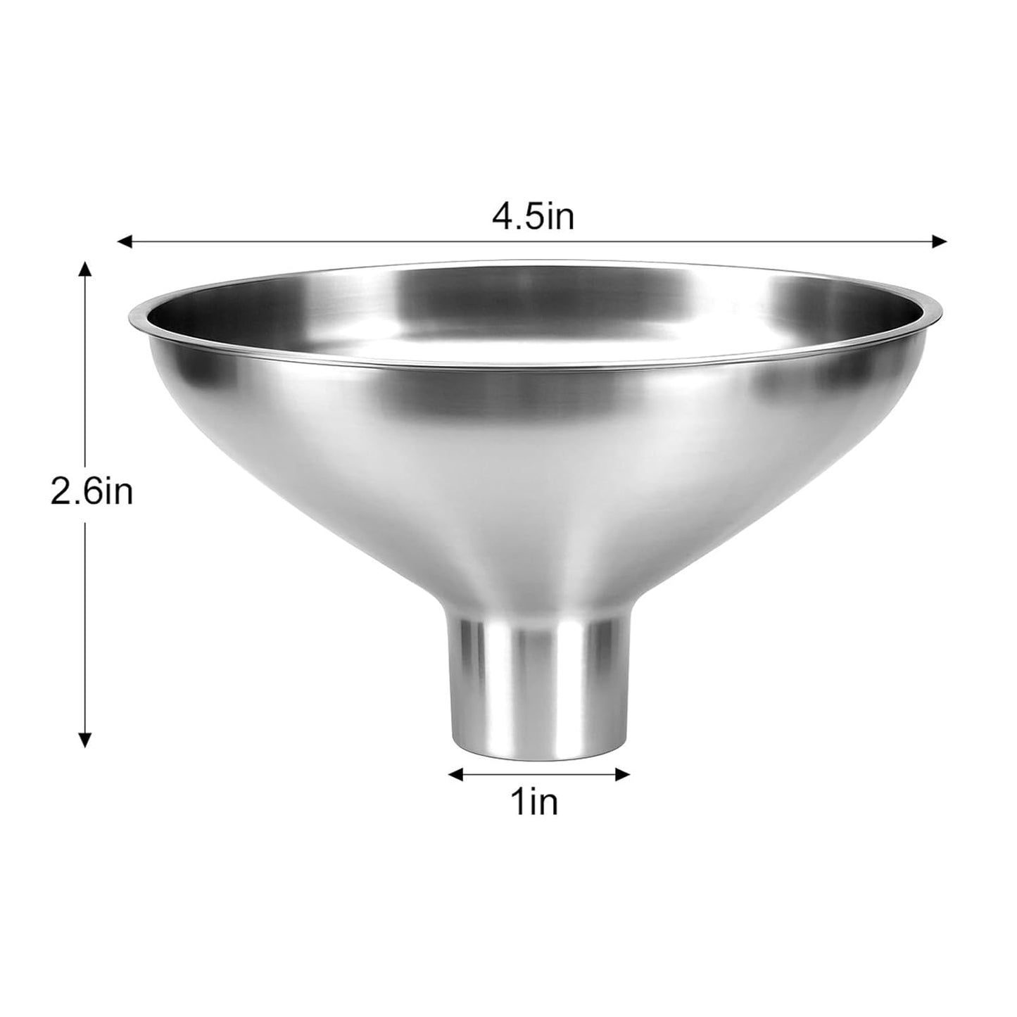 Kitchen Funnel, Stainless Steel funnels for Kitchen use Filling Bottles, one-Piece Funnel is