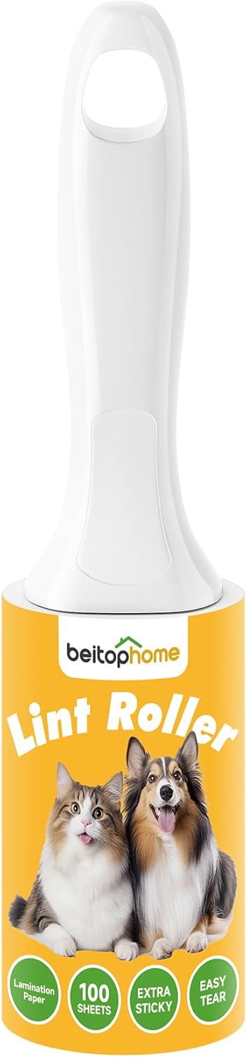 Extra Sticky Lint Roller for Pet Hairs 100 Sheets Lint Rollers with Reinforced 1 Handles and Tough