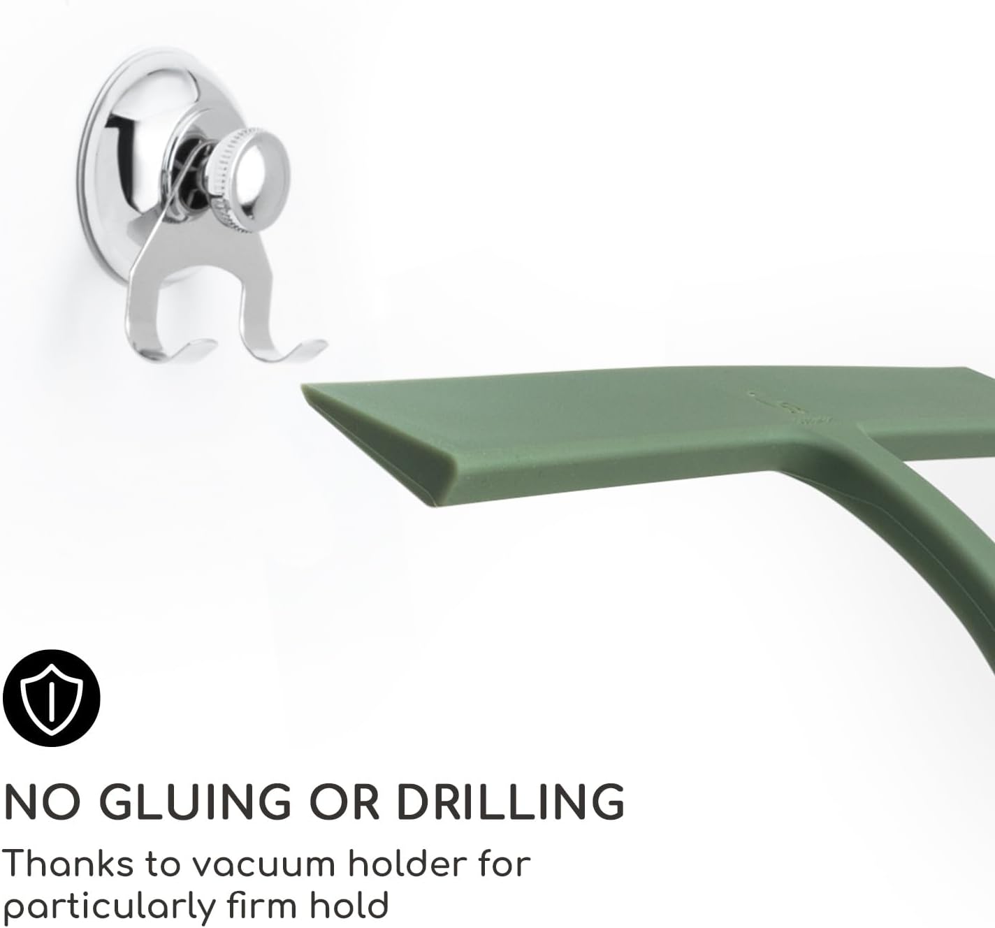 GÜTEWERK Shower Squeegee for Glass Doors, Silicone Window Squeegee, Bathroom and Glass Cleaning