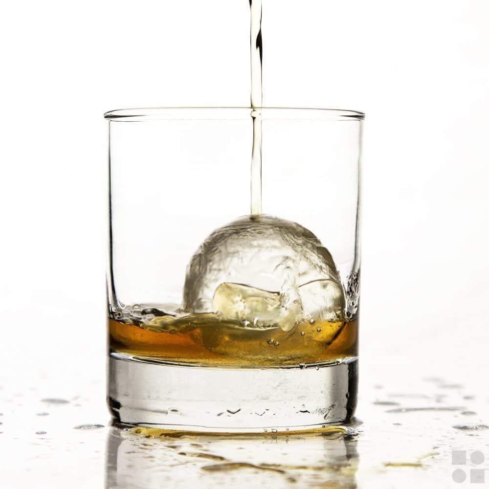 glacio Silicone Ice Cube Trays – Large Silicone Molds for 2-Inch Ice Cubes and Spheres Whiskey Ice