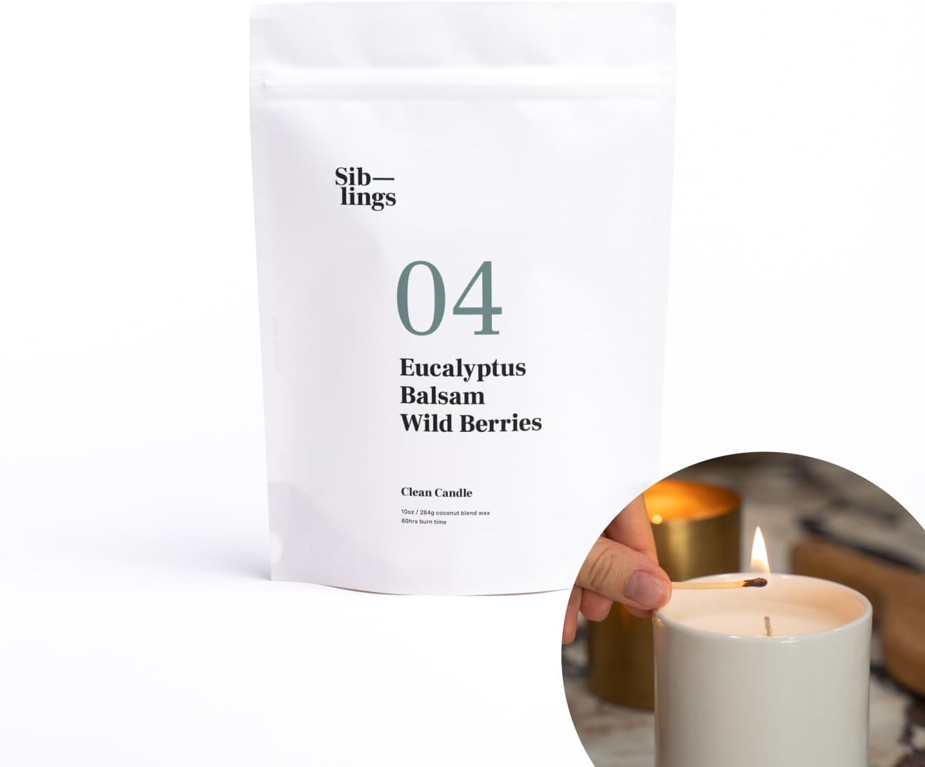Siblings Candle Making Kit | DIY Coconut-Soy Wax Candle Kit with Wooden Wick | Scent No 04: