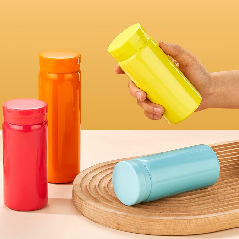 10oz Mini Water Bottle Stainless Steel Thermos Small Flask - Insulated Vacuum, Leak Proof, Keeps