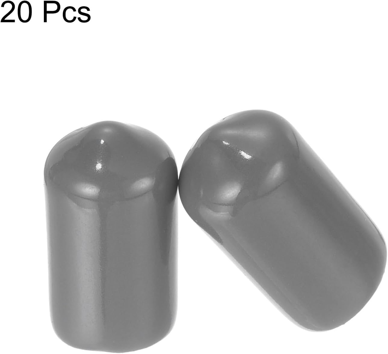 uxcell 20pcs Rubber End Caps 9mm(3/8") ID Vinyl PVC Round Tube Bolt Cap Cover Screw Thread