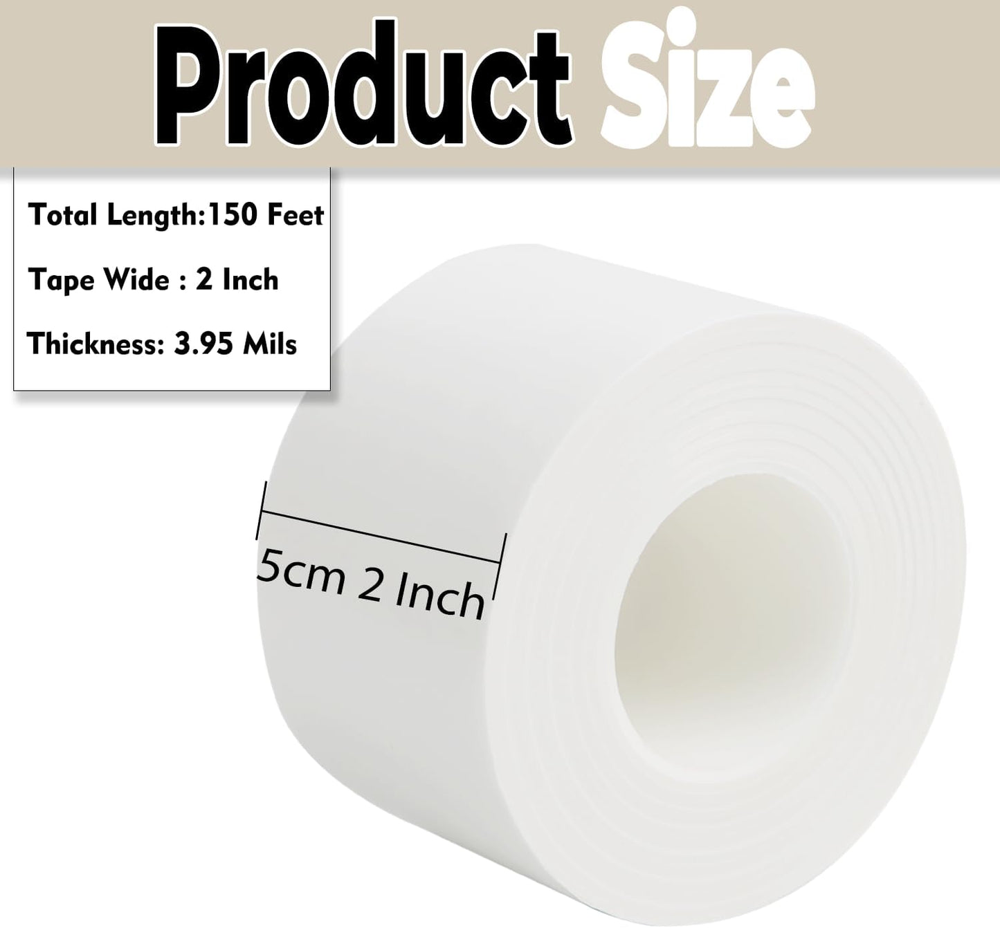 Window Insulation for Winter Weather Sealing Tape 2 Inch x 50 Yards Weather Stripping Residue Free