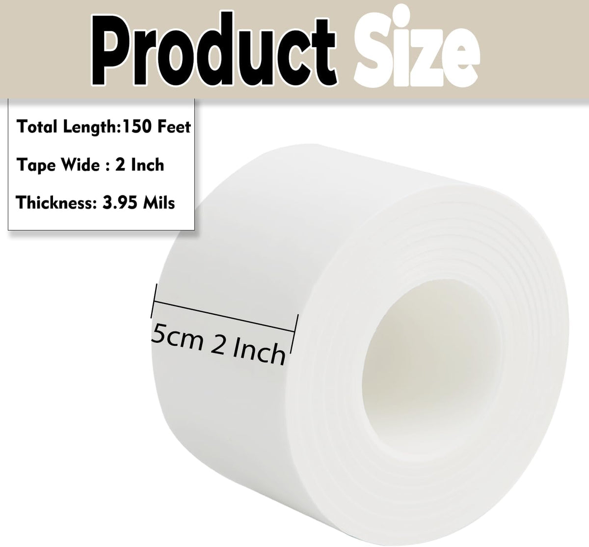 Window Insulation for Winter Weather Sealing Tape 2 Inch x 50 Yards Weather Stripping Residue Free