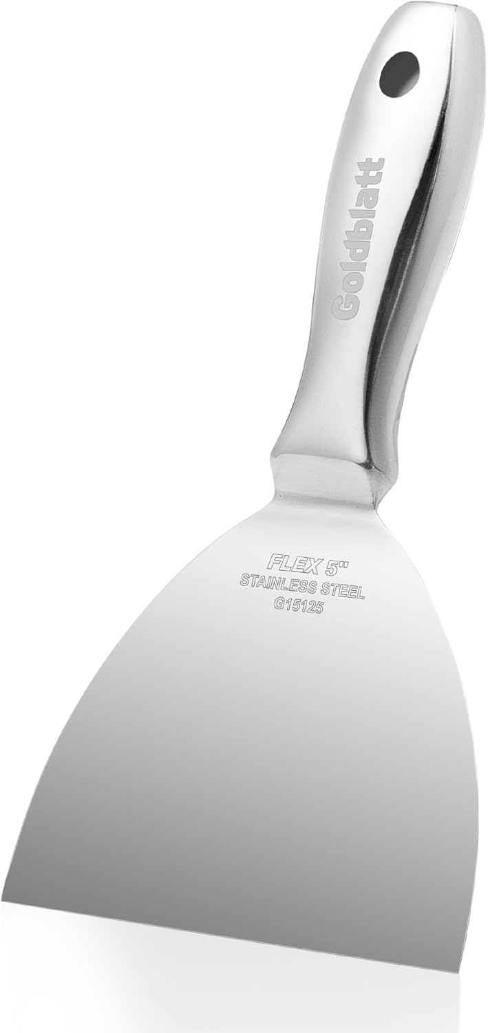 Goldblatt 5" Putty Knife, One-Piece Paint Scraper Tool, All Stainless Steel Joint Knife with