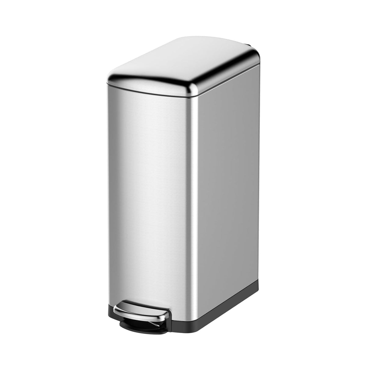 30 L Kitchen Step Trash Can, 8 Gallon Narrow Stainless Steel Waste Bin with Soft-Close Lid