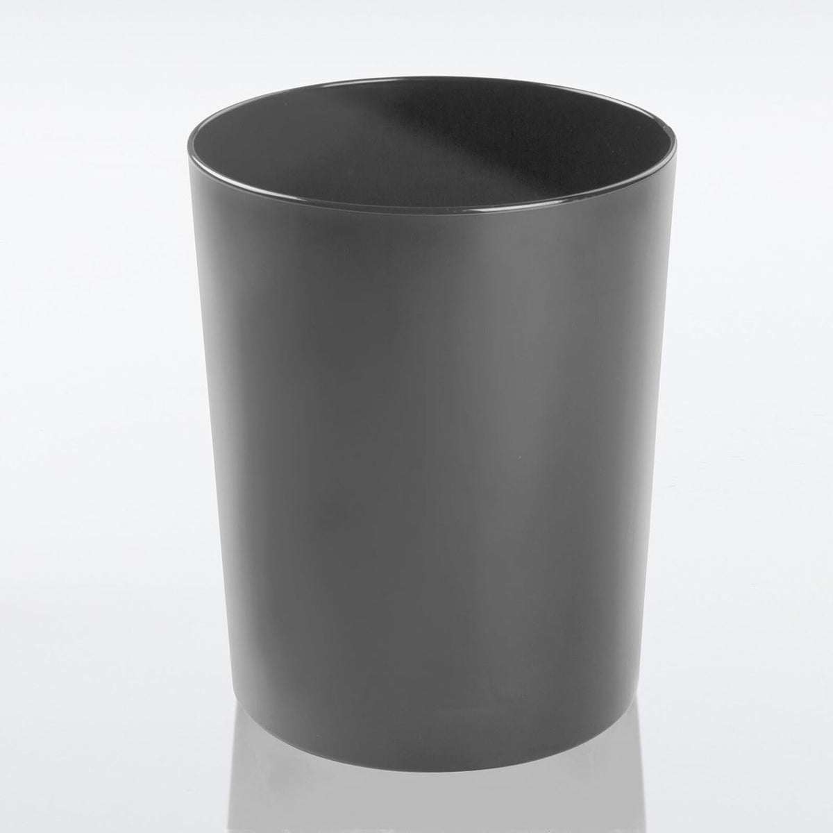 mDesign Round Metal Small 1.7 Gallon Recycle Trash Can Wastebasket, Garbage Container Bin for