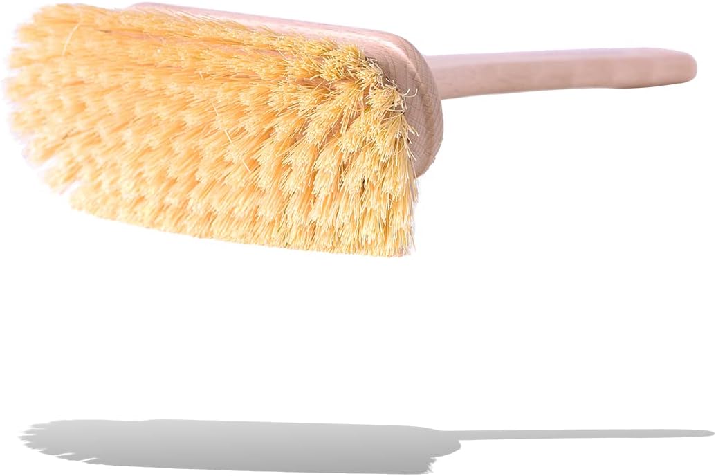 Valentino Garemi Tub Scrub Brush – Real Tampico Fibers – Cleaning Bathtubs, Tile Showers, Sinks