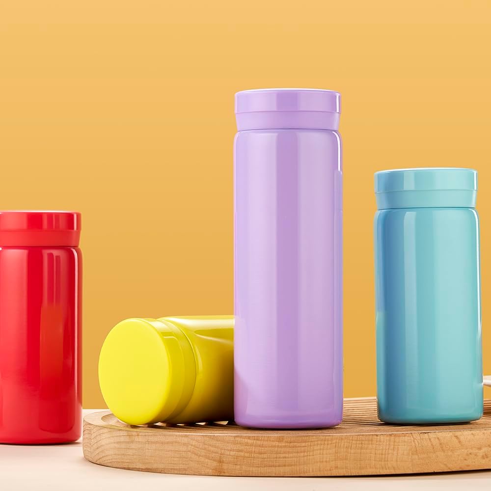 10oz Mini Water Bottle Stainless Steel Thermos Small Flask - Insulated Vacuum, Leak Proof, Keeps