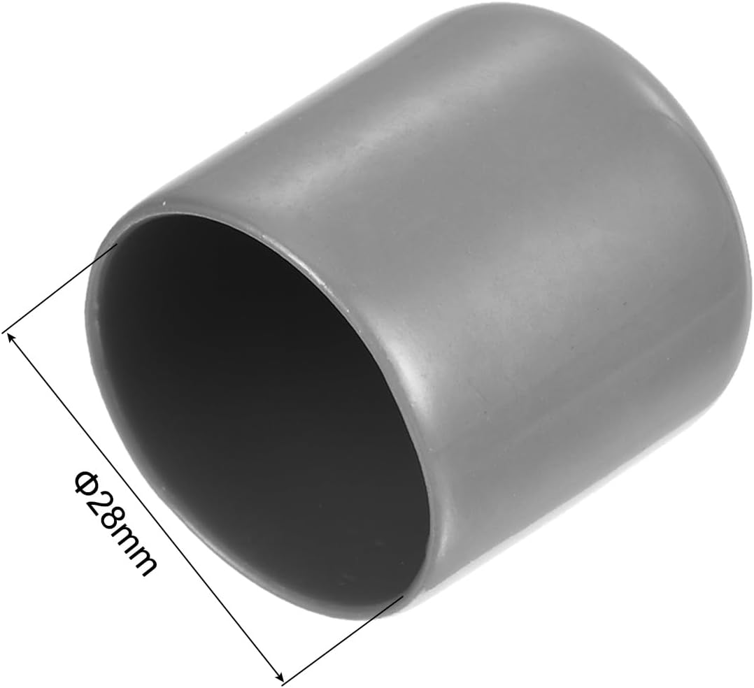 uxcell 20pcs Rubber End Caps Protective Caps 28mm ID Vinyl PVC Round Tube Bolt Cap Cover Screw