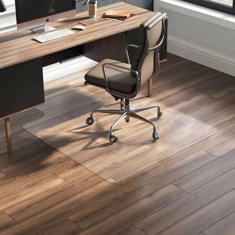 FuturHydro Office Chair Mat for Hardwood Floor, 36" x 48" Clear Computer Chair Mat, Plastic Rolling