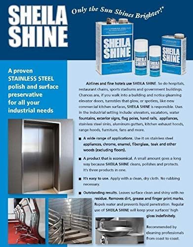 Sheila Shine 32 Oz. Stainless Steel Cleaner and Polish Trigger Spray, Protect Household Kitchen