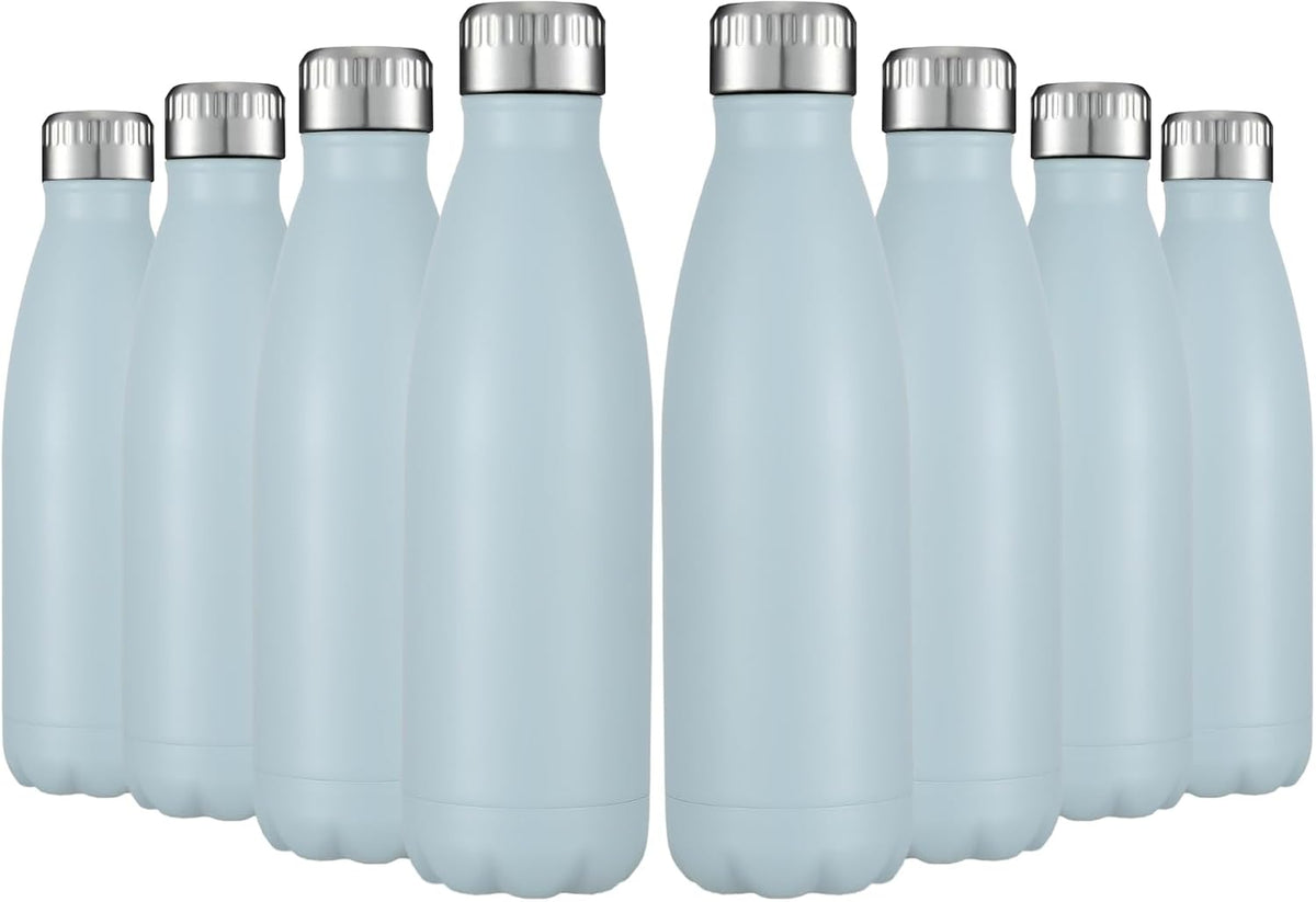 HASLE OUTFITTERS 17oz Stainless Steel Water Bottles Bulk, Vacuum Insulated Water Bottles Double