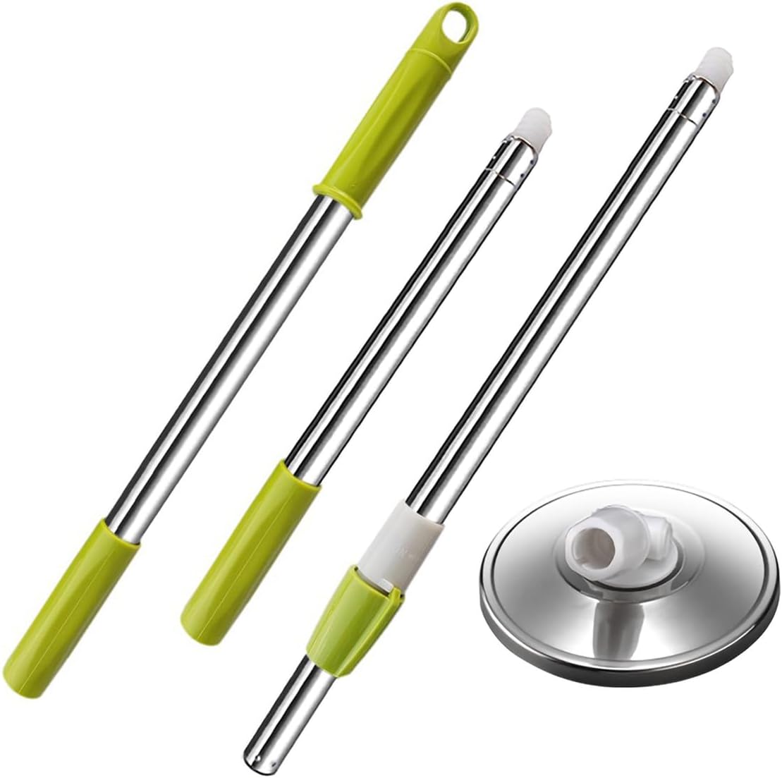 Extended Spin Mop Replacement Mop Handle, Upgraded 60-inch 360 Degrees Rotating Telescopic