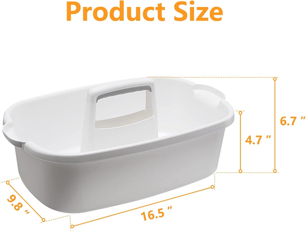 2 Pack Multi-Purpose Plastic Cleaning Caddy with Handle, Shower Caddy Organizer/Storage