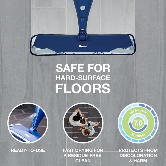 Bona Multi-Surface Floor Premium Spray Mop - Includes Multi-Surface Floor Cleaner Concentrate and