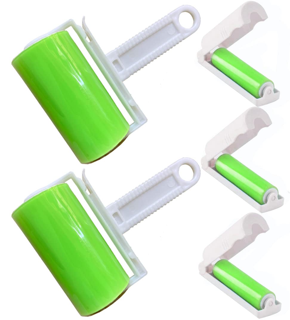 Sticky Travel Lint Roller 5 Pack, Reusable Washable Lint Roller Portable Compact Pet Hair Remover