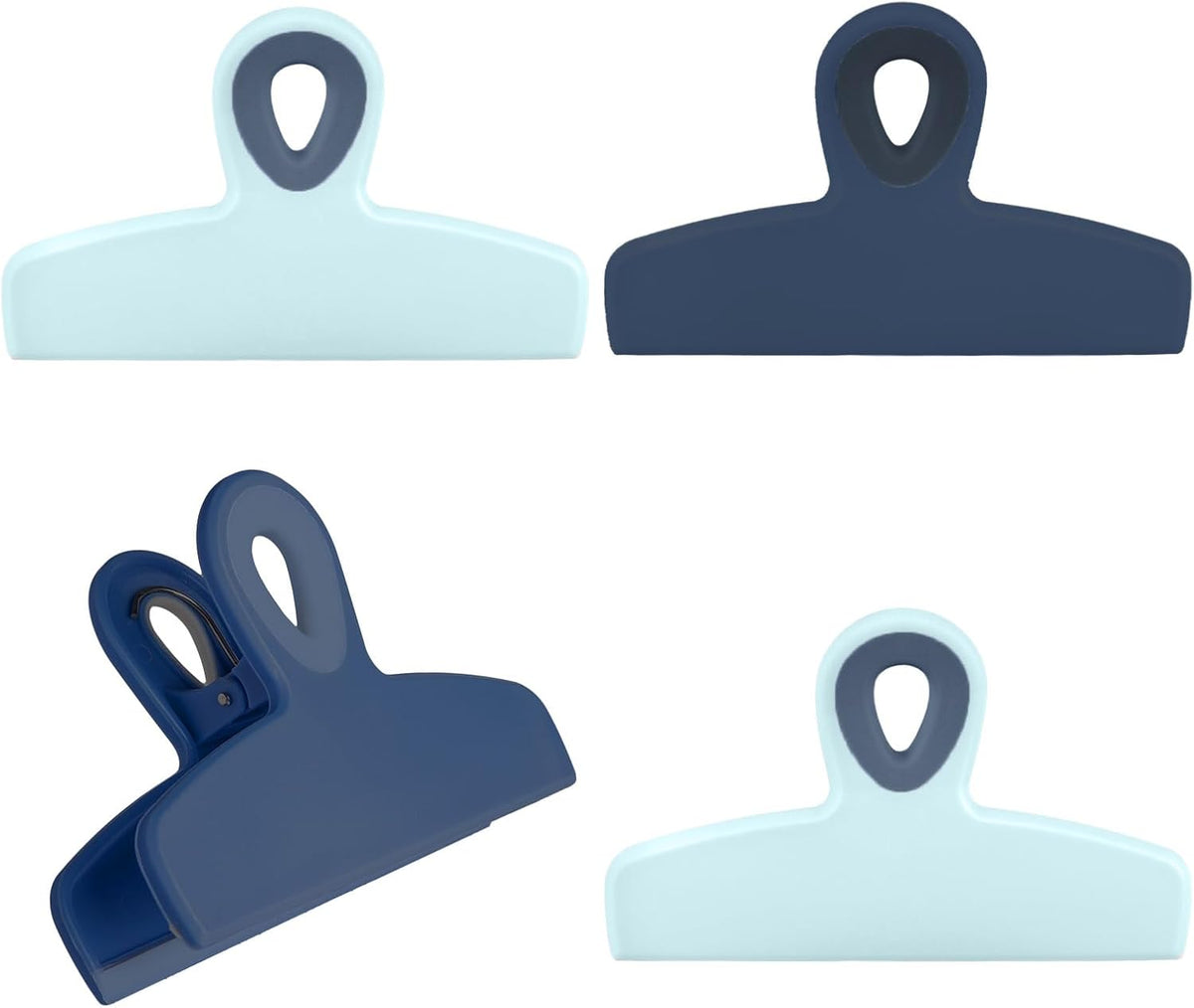 COOK WITH COLOR Bag Clips - Heavy Duty Chip Clip and Refrigerator Magnet Clips for Food Storage